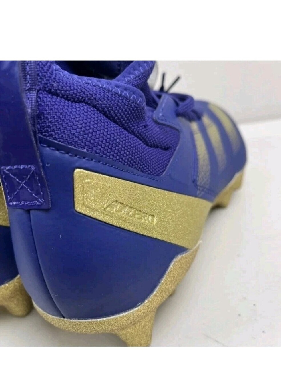 adidas SM Adizero Electric Vikings Blue Purple Gold Cleats JH5733 Size 16 - Picture 4 of 5